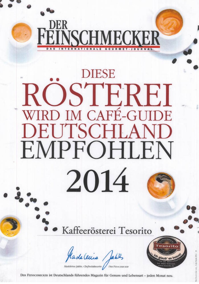 der Feinschmecker - beste Röstereien 2018